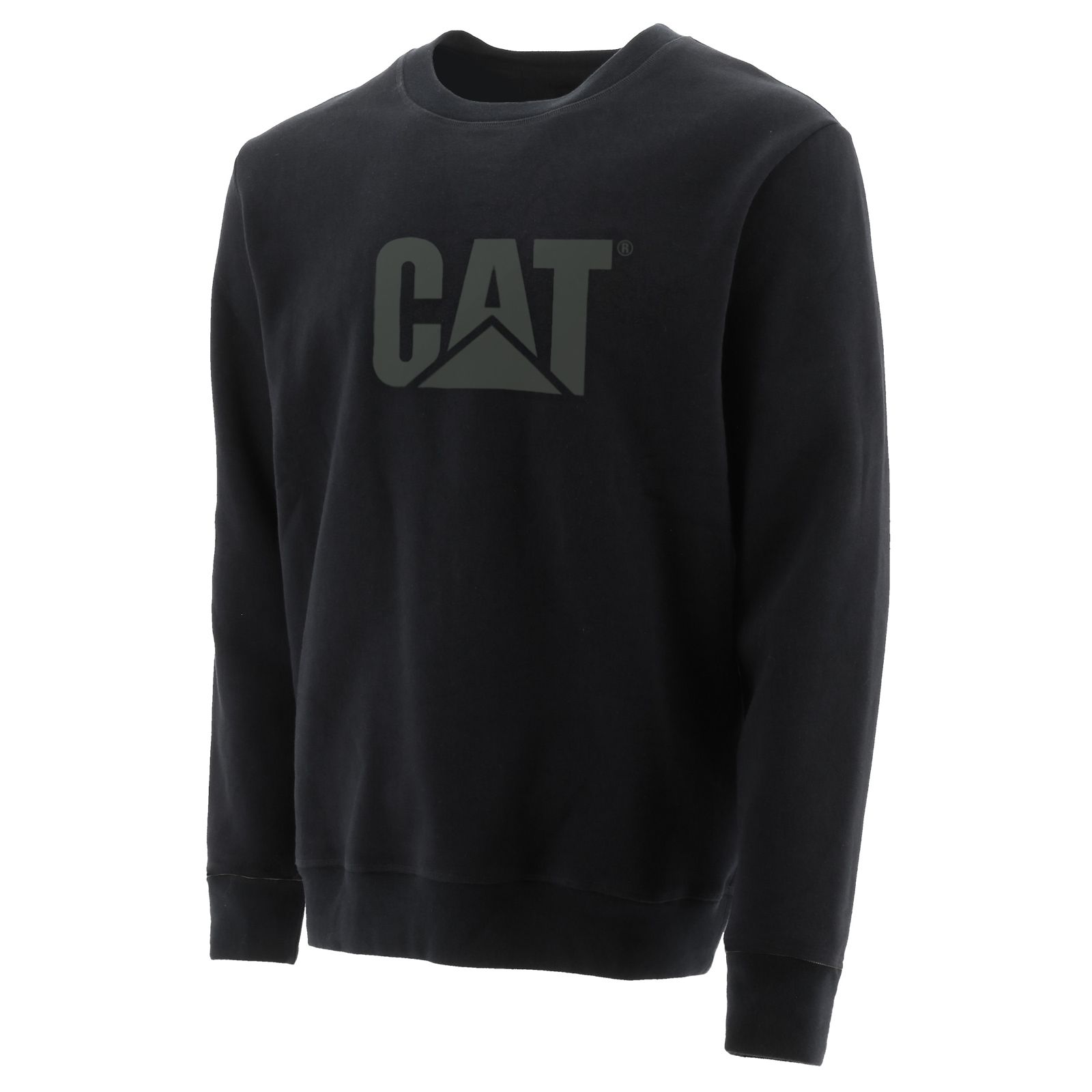 Caterpillar Men's Trademark Logo Crewneck Sweatshirts Black CAT-57261